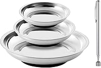 Vista 11 de 3 bandejas magnéticas con 8 libras, juego de herramientas magnéticas telescópicas de recogida magnética, rectángulo de 9.5 pulgadas, 2 piezas de 4