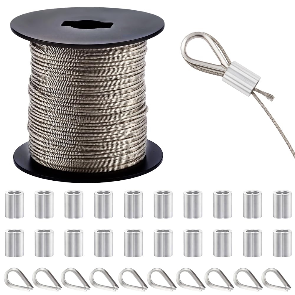Cable de acero inoxidable 304 trenzado de 328 pies para proyectos de bricolaje 6