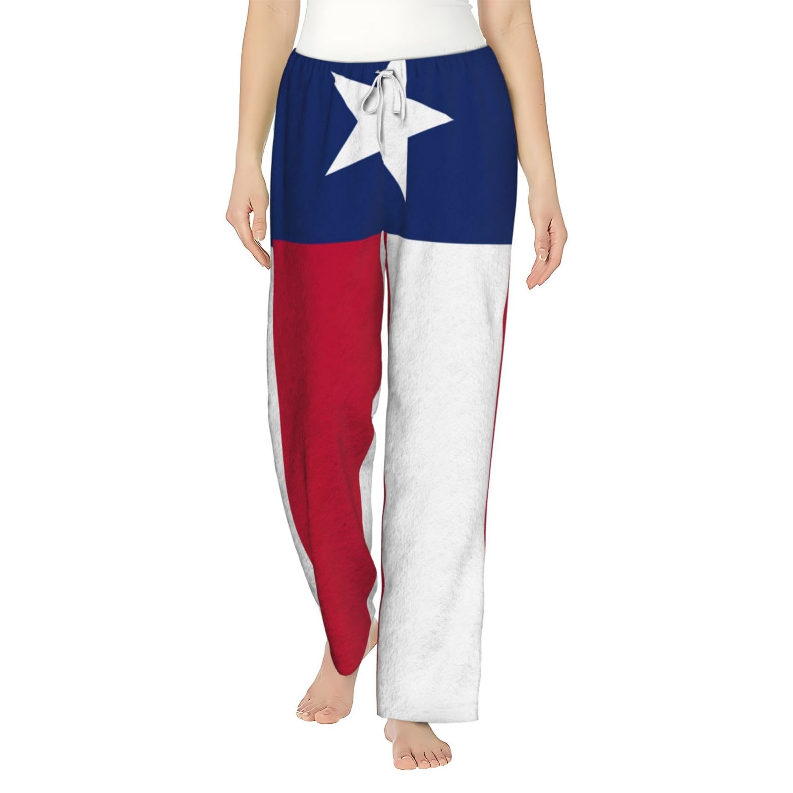 Flanell-Pyjamahose für Damen, Motiv: Flagge von Texas, warm, bequem, für Urlaub, Weihnachten