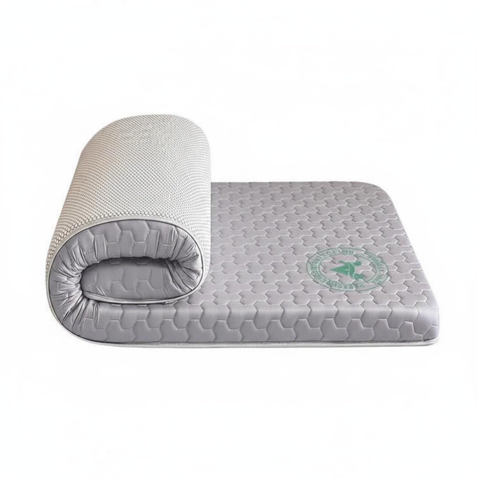 Gralara Topper de Colchón Viscoelástico Suave Colchón Fino Viscoelástico Transpirable Colchoneta Fresco para Arrendatarios, Gris Mitsubishi, 90x190cm