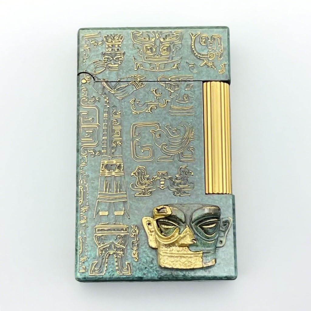 Retro Flip Sound Butane Lighter Body Engraving Side Sliding Wheel Ignition for Collection Decoration Mens Gift