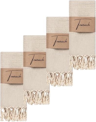 Miniatura 3 de Juego de toallas de mano turcas para baño (18 x 40), toalla de mano decorativa para cocina, 100% algodón turco, a prueba de arena, toallas bohemias