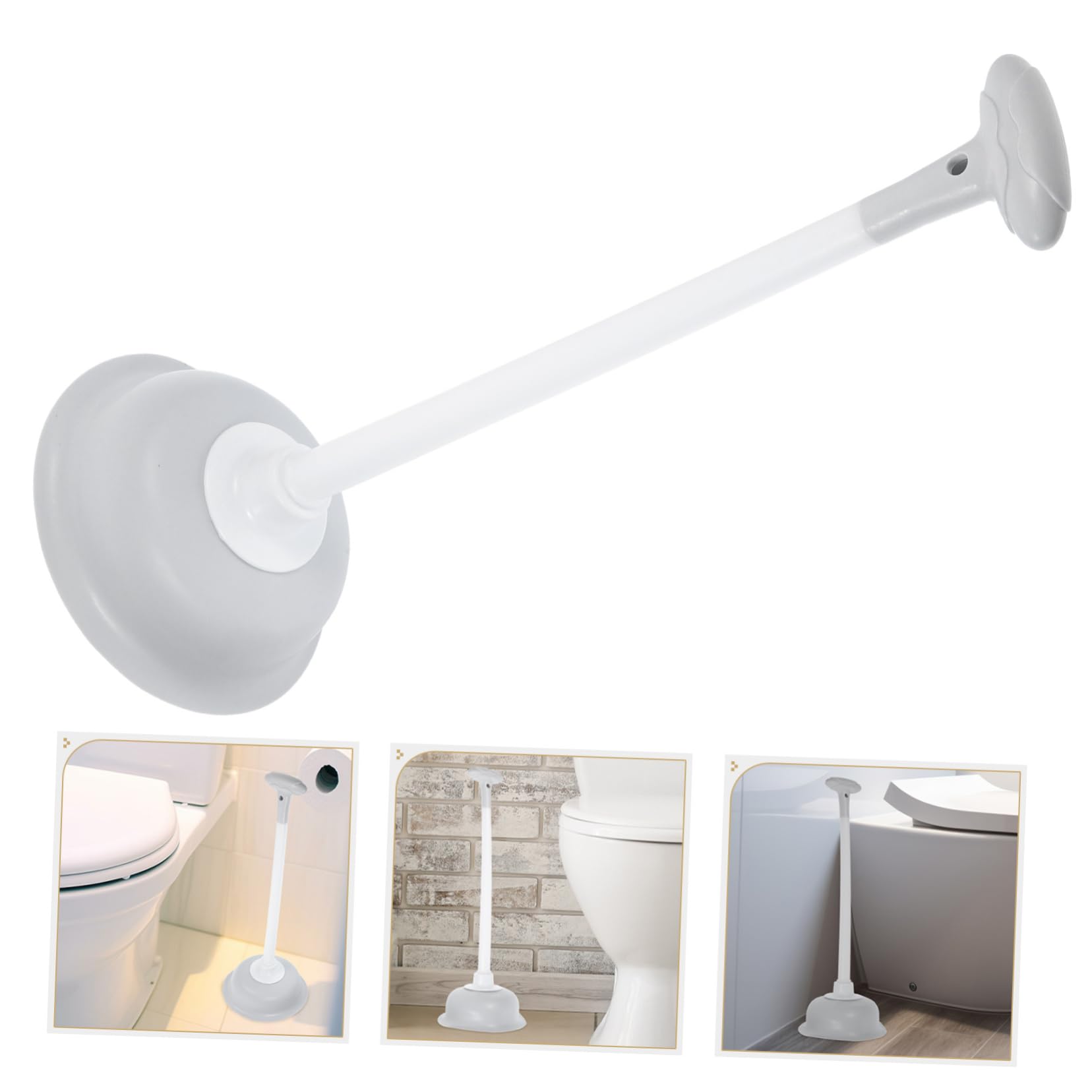 OUNONA Desatascador para Limpieza Rápida Atascos en Baño de Inodoro Ventosa de PP Herramienta Práctica para Desagües y Tuberías