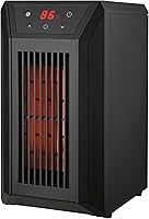 ComfortGlow Infrared Quartz Electric Heater with Remote, 6 Elements, 5120 BTU, 3 Heat Settings, Tip-Over Protection - Heats 500 sq ft Indoor
