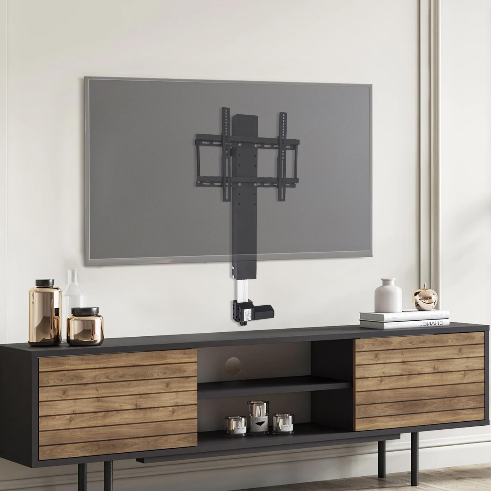 220V Scaffale TV per Monitor 26-57 Pollici con Controllatore Remoto e Elevazione Elettrica - Dettaglio