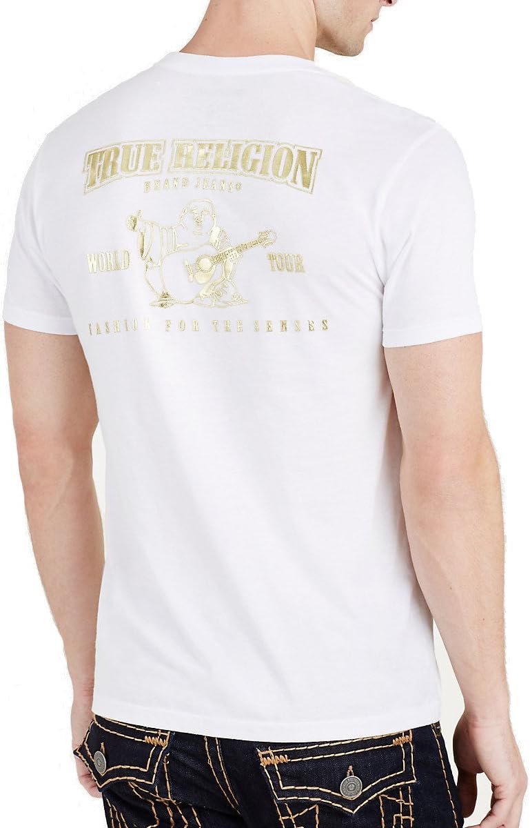 True Religion Men's Double Puff Short Sleeve T-Shirt