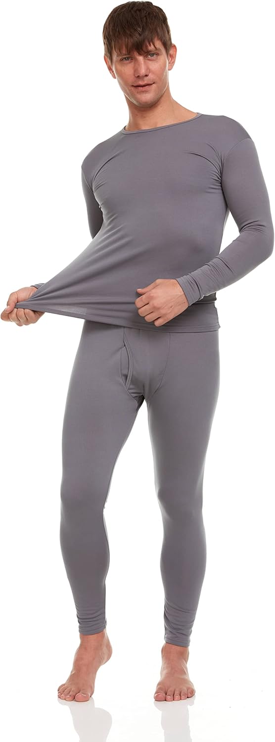 Debra Weitzner Thermal underwear for men Fleece Long Johns Cold-Weather Base Layer Top & Bottom