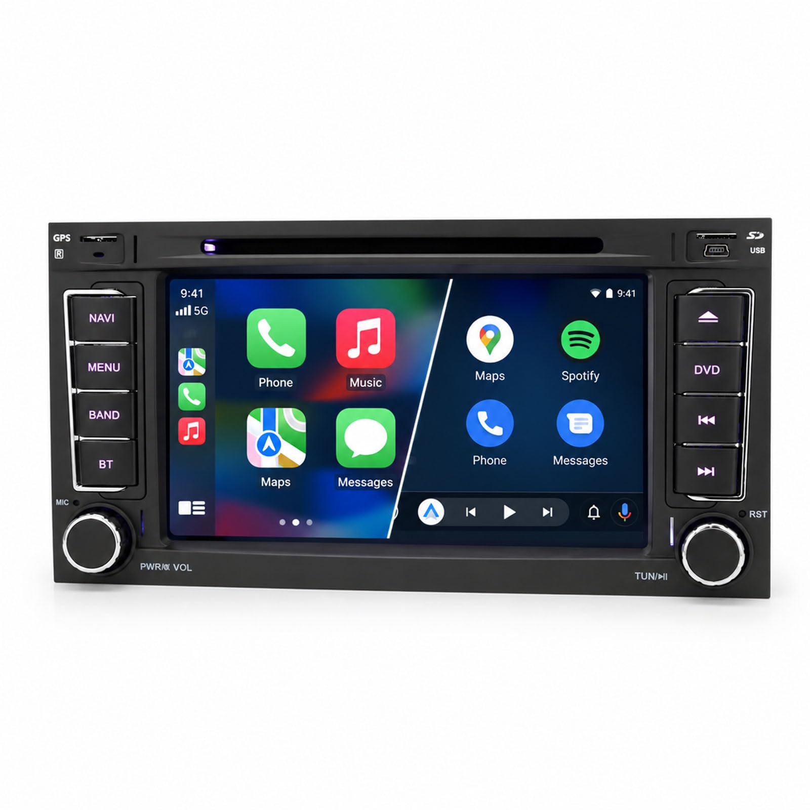 Erisin 8+128GO Android 16 Autoradio Bluetooth DVD pour VW Touareg 2004-2010