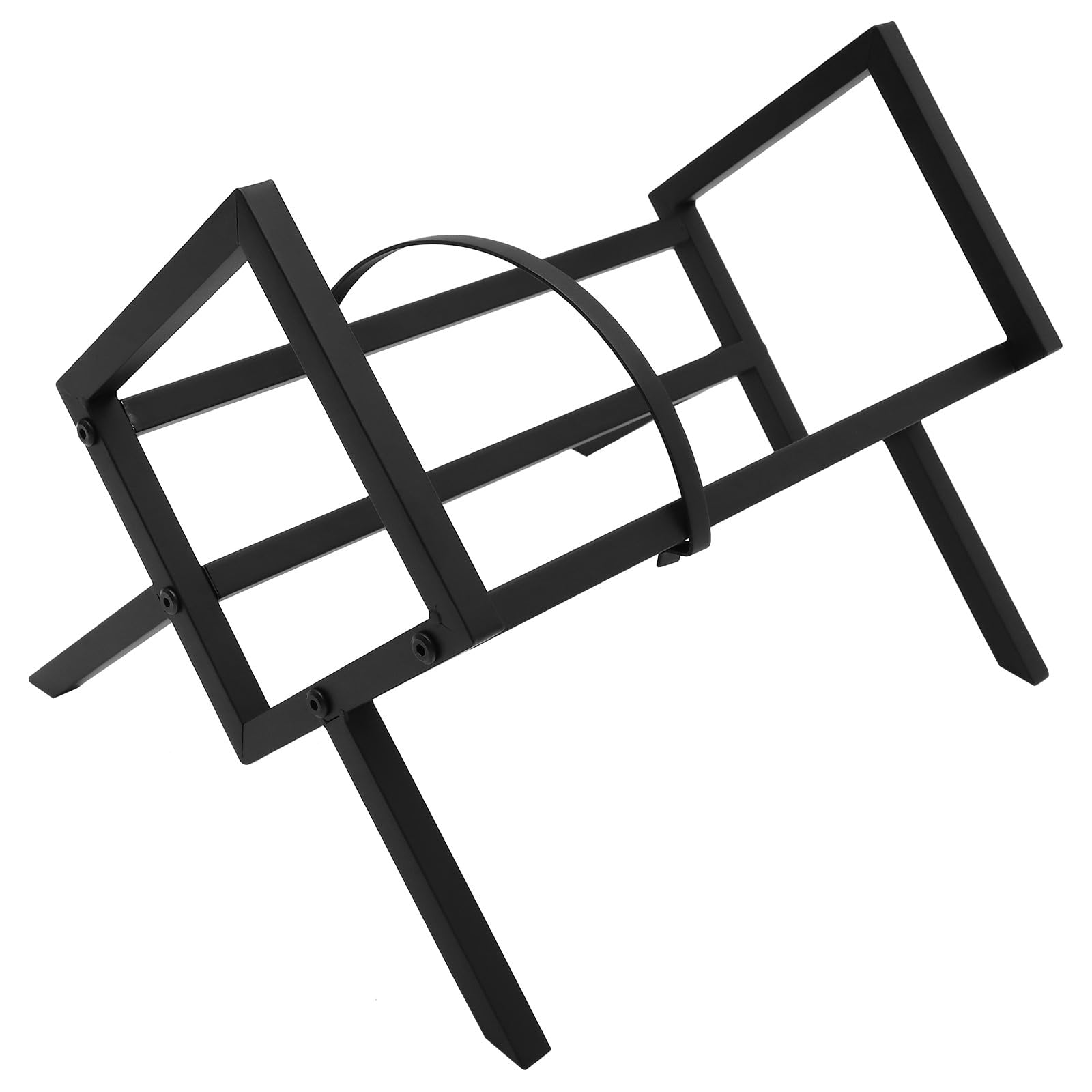 LALAFINA Supporto Chic in Ferro in Vinile Dischi o Nero Design Stabile Pannelli Laterali, Scaffale Porta Vinili per
