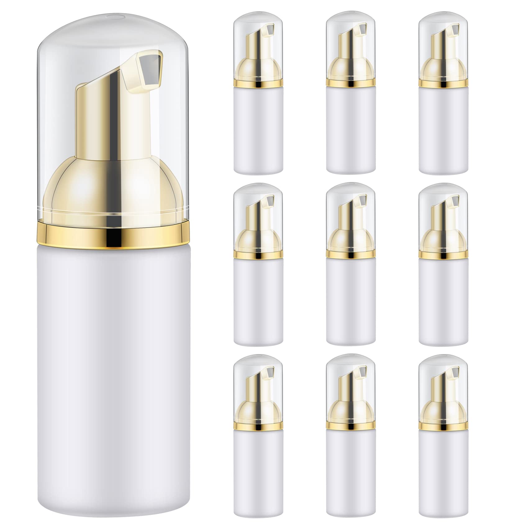 MOLERRI 10PCS 30ML Plastic Foaming Bottle Soap Mousses Liquid Dispenser,Froth Shampoo Lotion Bottling Foam Bottles