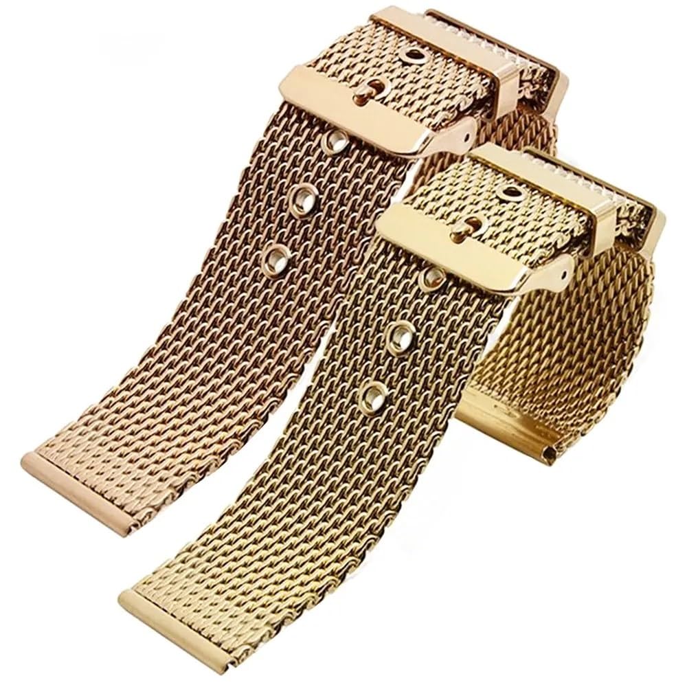 Pasek do zegarka ze stali nierdzewnej, 18mm 20mm 22mm 24mm Stainless Steel Wrist Band Strap Universal Men Women Mesh Watchband Accessories