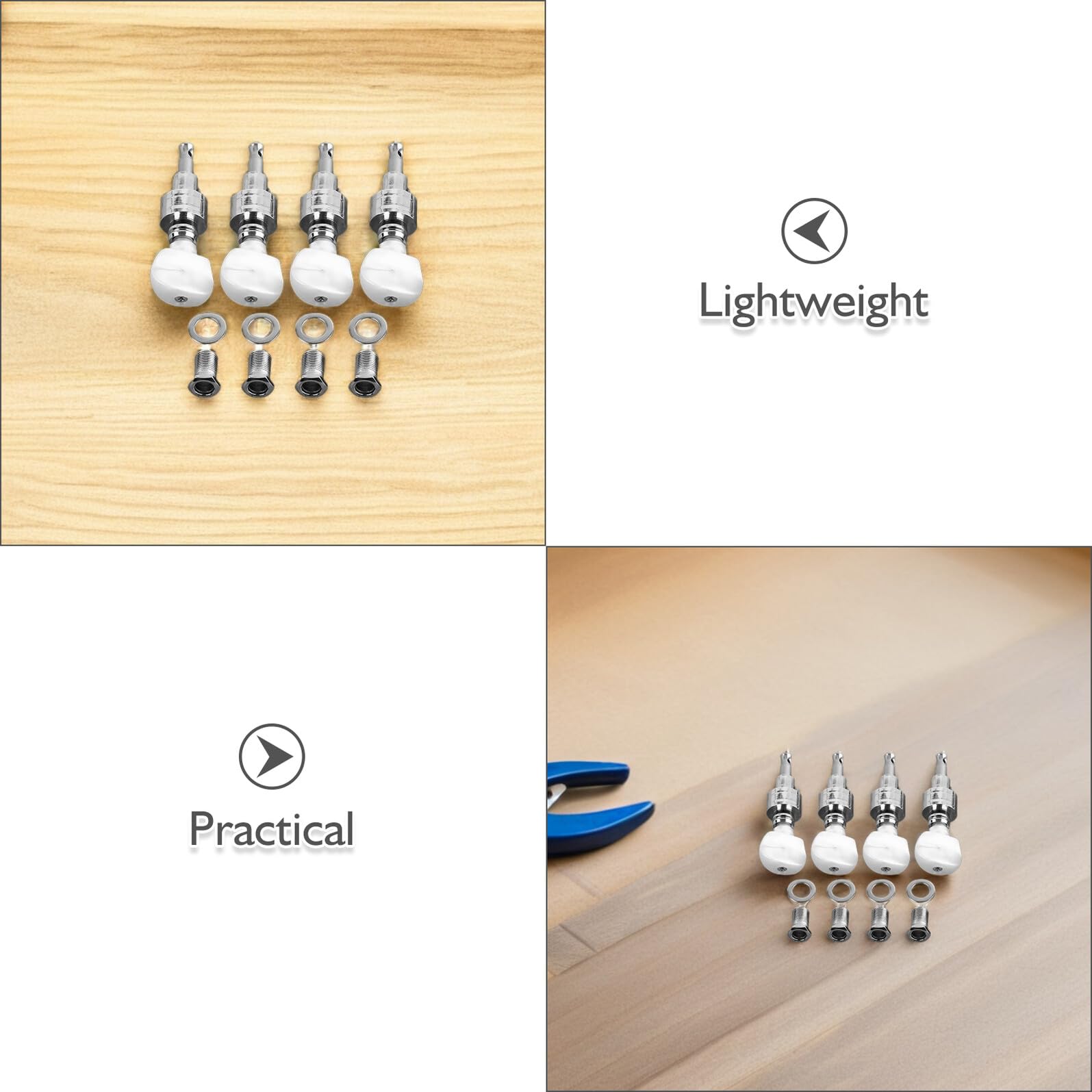 BESPORTBLE Set 4 Chiavi per Corde Banjo con Testa in Ferro, Pioli di Accordatura Banjo Accessori Strumenti Musicali per Sostituzione e Accordatura Facile