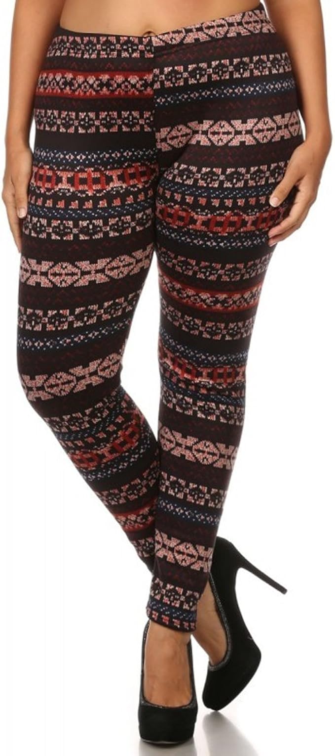 warm printed leggings