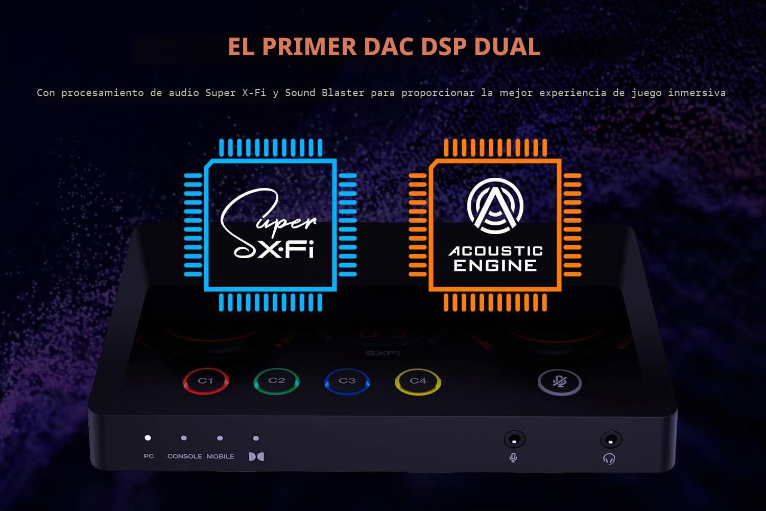 Creative - Tarjeta de Sonido USB Sound Blaster GC7 Next Gen Gaming