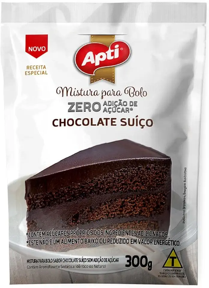 Mistura para bolo de Chocolate Suiço Zero Açúcar