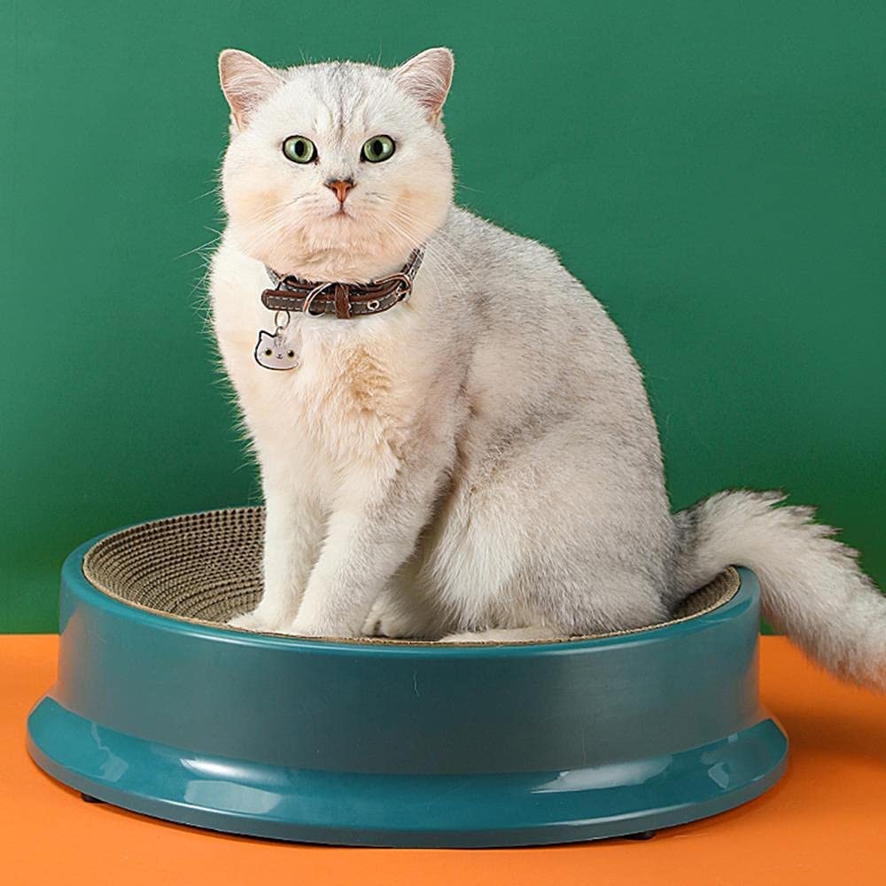 Juguete de Agarre de Gato Rascador Para Gatos, Almohadilla Para Rascar Corrugado Ovalado De Cartón, Rascador Para Gatos, Cama De Salón, Tablero Duradero, Cuenco Para Rascador De Gatos Tableros Afilado