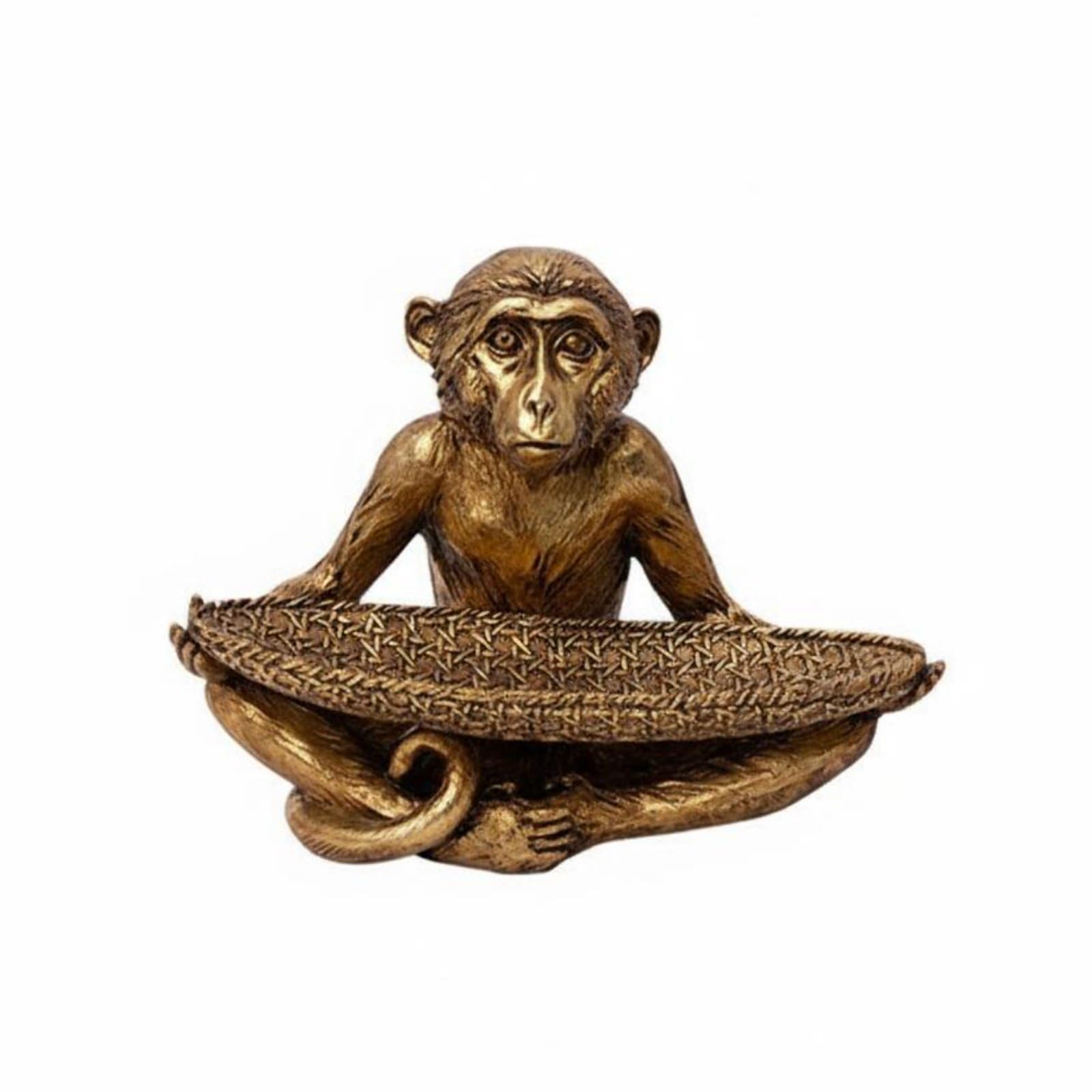 Bandeja Mono Decorativa Joyero Organizador Centro de Mesa Frutero con Silueta Lúdica y Figura Artística Esculpida para Guardar Pequeños Objetos y