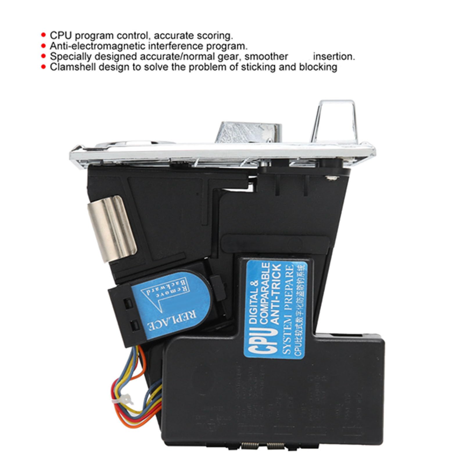QANYEGN Anti Interference CPU Coinage Selector, Coinage Acceptor, Selector Acceptor for Gaming Vending Machine and Washing Machine