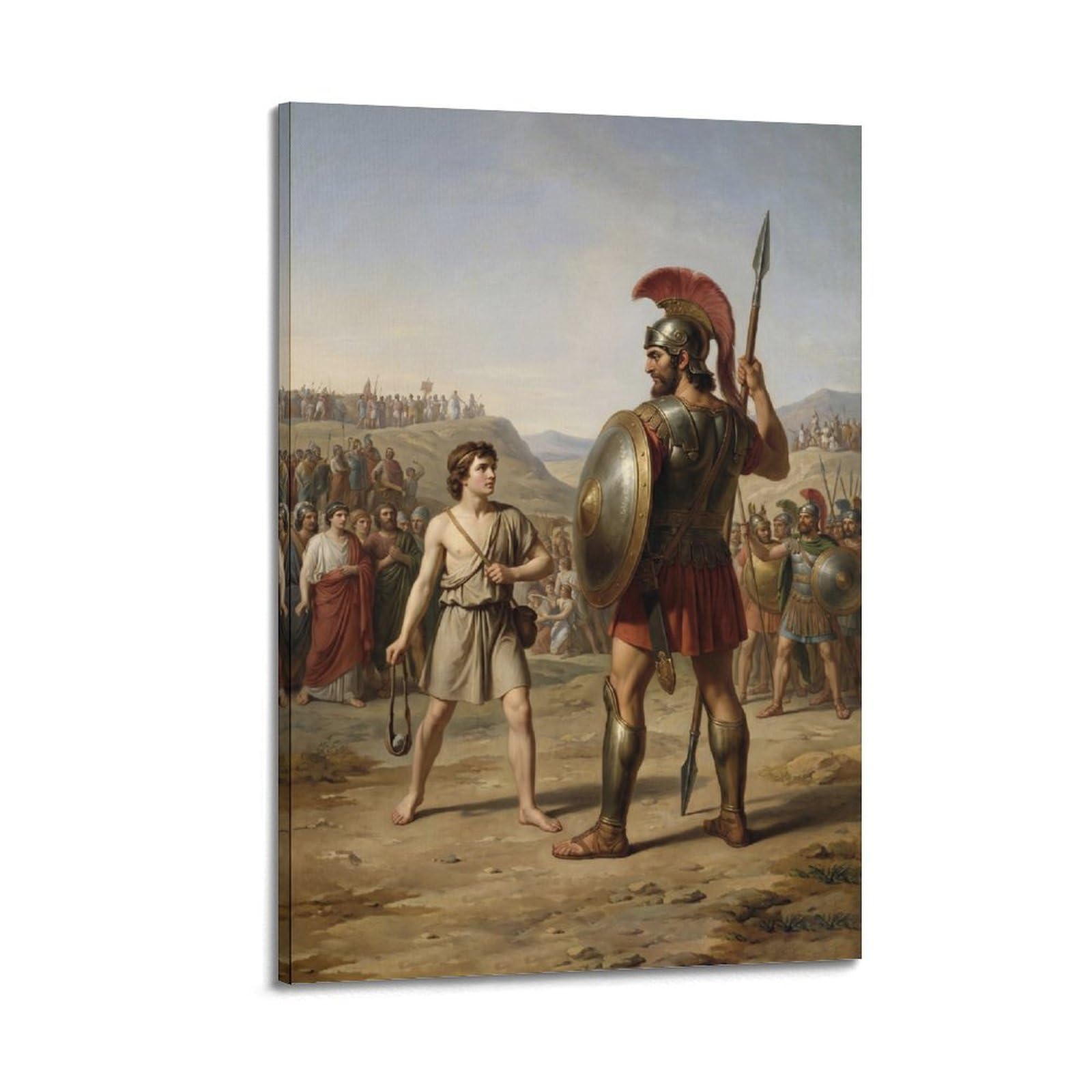 OKNGB Classical Religious Biblical Poster David And Goliath Decorative Painting Canvas Art Picture 20x30inch(50x75cm)