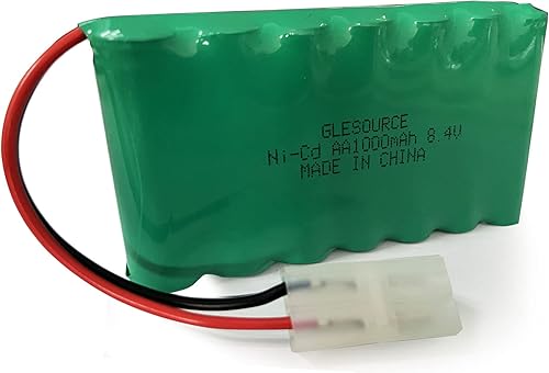 Miniatura 4 de Paquete de 2 baterías AA de 8.4 V 1000 mAh Ni-MH recargables con enchufe hembra estándar Tamiya y 2 cables de carga USB para 1/14 1/18 1/20 de radio