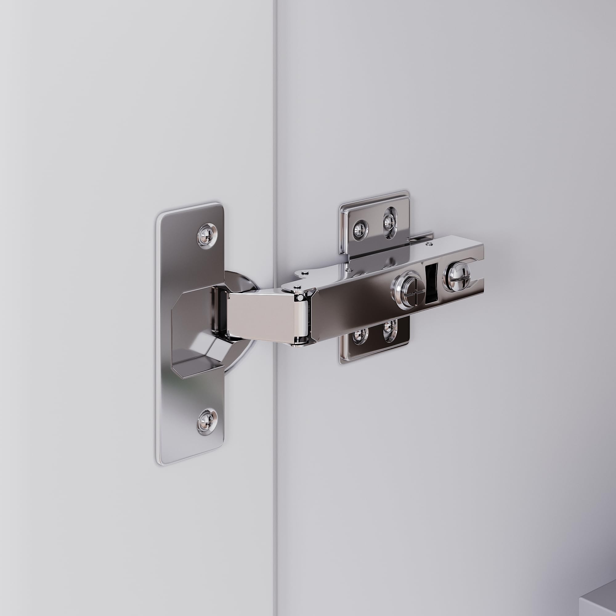 SONNI Kleiderschrank mit Spiegeltür Weiß, Vielseitiger Drehtürenschrank 2-türig für Ihr Schlafzimmer, 76cm(B) x47cm(T) x180cm(H).