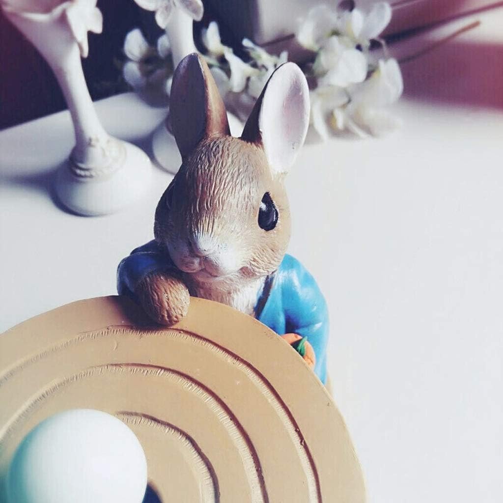 Free Standing Toilet Paper Holder Desktop Vertical Paper Towel Holder Cute Rabbit Roll Paper Towel Holder Handmade (Rod Height 11cm) Toilet Paper Holders