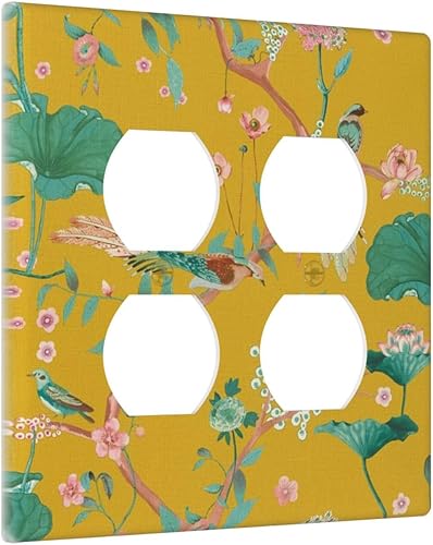 Miniatura 64 de Placa de pared de tortugas marinas, hierba oceánica, medusas, peces y algas marinas, placa de pared de doble palanca, cubierta de interruptor de luz