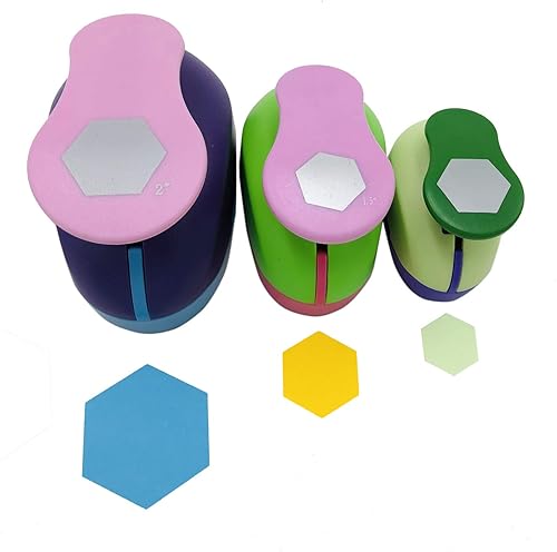 Miniatura 5 de Worldoor Punchers de papel de 2 pulgadas, 1 pulgada y 58 pulgadas, 3 unidades (crisantemo)