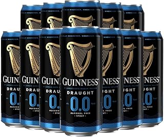 Guinness Draught 0.0 Alcohol Free Stout 440ml Cans (12 Pack)