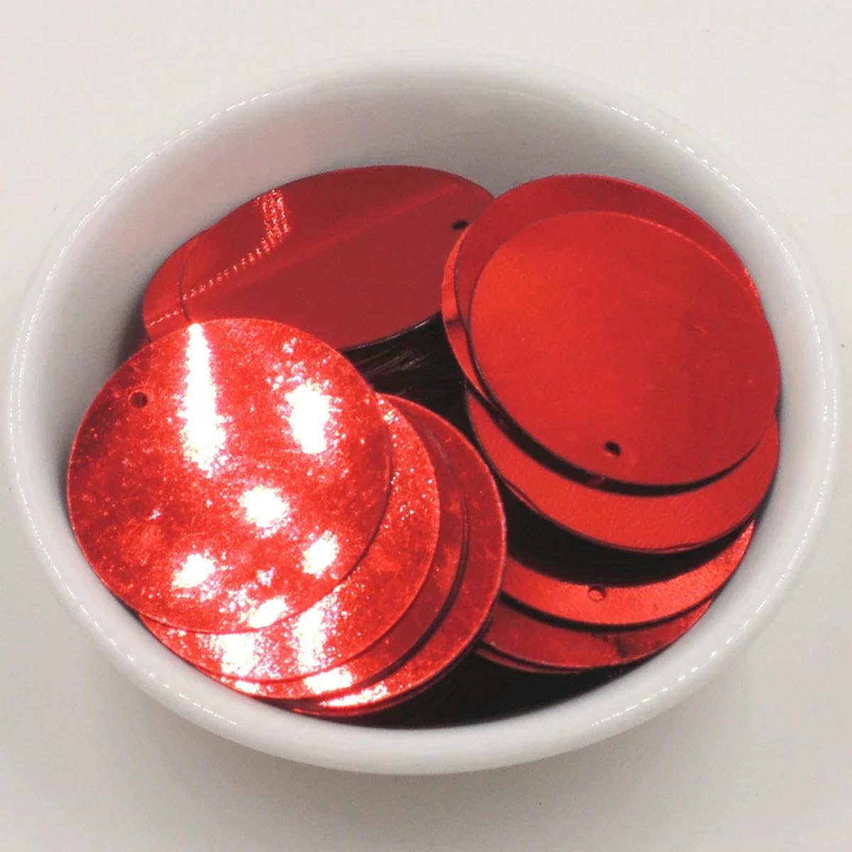Cekiny do szycia rzemieślniczego, 10g/opakowanie 30mm cekiny do rękodzieła Duże okrągłe cekiny z 1 otworem bocznym DIY Sukienka Instrukcja szycia Akcesoria(Green,30mm)