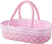 Vista 1 de BABESIDE Reborn Baby Dolls Moisés plegable para muñeca de bebé, cama de cuna suave, accesorios de muñeca con asa para muñecas de 17 a 22 pulgadas