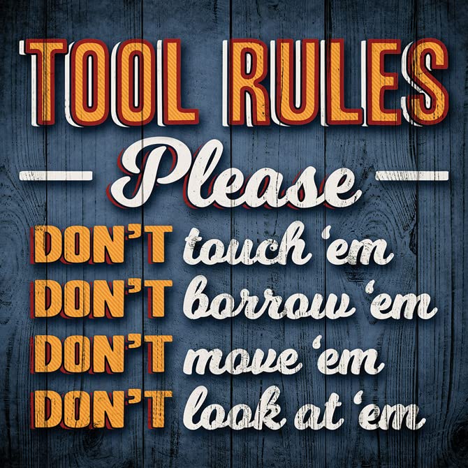 Carson Home Accents Tool Rules House Tabletop Protection, Coasters for Drinks, Bar Tools & Drinkware, 4-inch Square, Set of 4