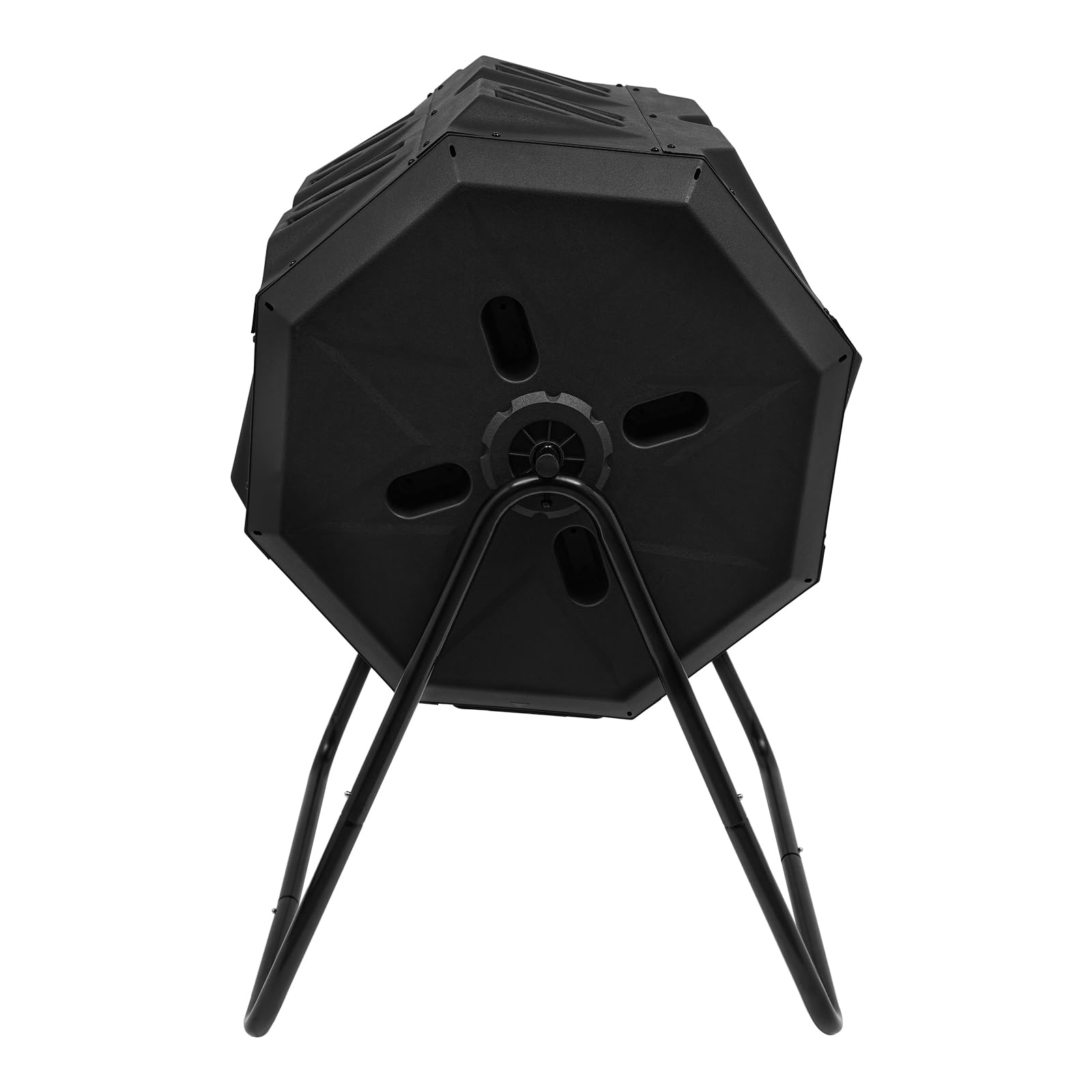 Kompostownik z podwójną komorą, obrotowy pojemnik na kompost, 160 l, kompostownik kuchenny, kompostownik na odpady kuchenne i rośliny, 70 x 60 x 93 cm
