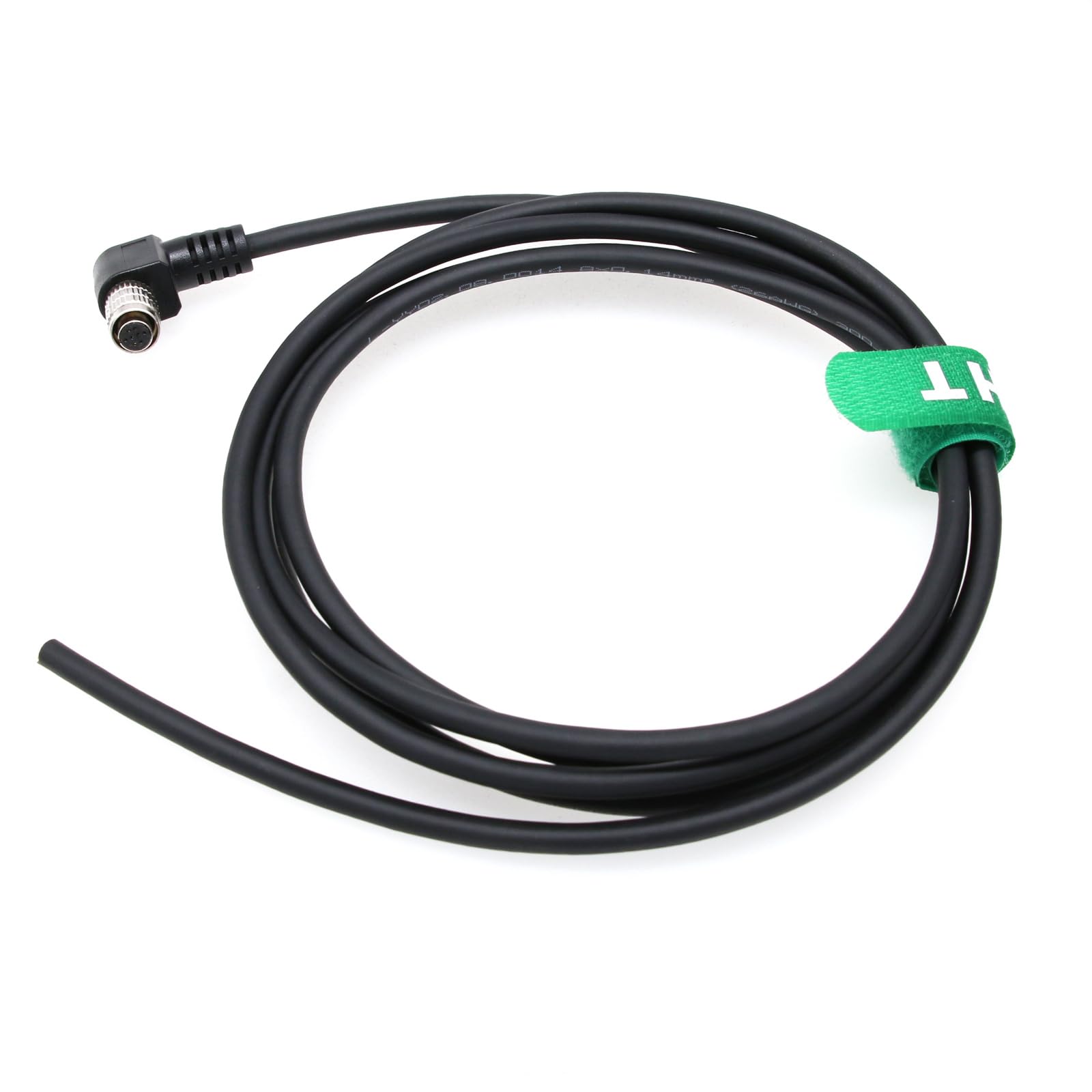 HangTon Right Angle Hirose 8 Pin Female to Flying Leads IO Power Cable for Allied Vision Guppy Mako, DAHENG Imaging CCD GIGE Industrial Camera 5m