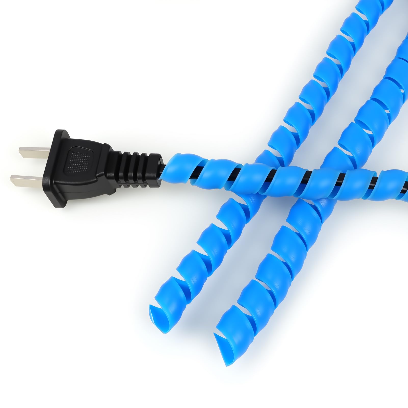 Avvolgicavo a spirale, 5 m, 10 m, copertura per cavi, flessibile a spirale, per evitare che il gatto mastichi i cavi (blu, 8 mm - 5 m)