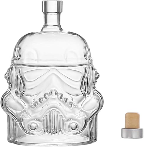 Miniatura 6 de Konpwine Decantador de whisky, botella creativa transparente, juego de decantador de whisky para vino, licor, escocés, bourbon, brandy, regalos para