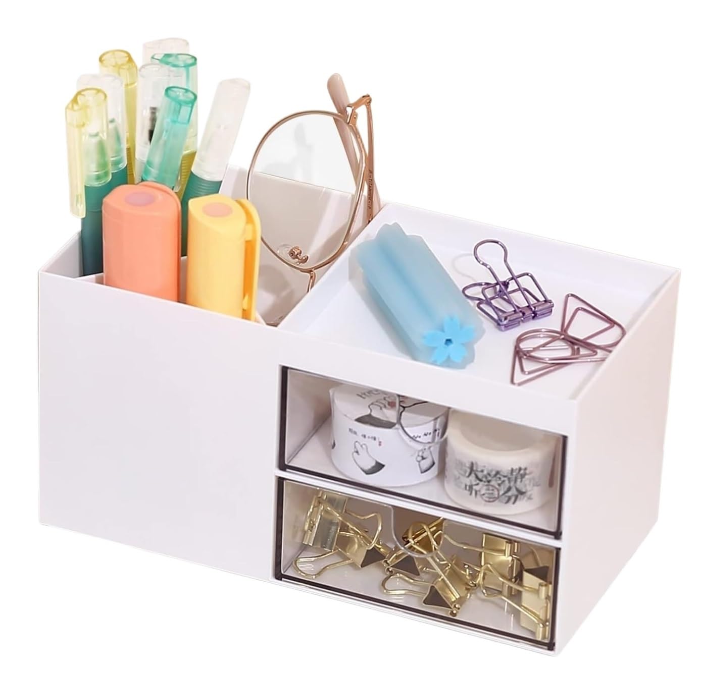 Organizzatore da Scrivania Organizer da Scrivania Organizzatore Da Scrivania Con Portapenne Portaoggetti In Plastica Con Cassetti Organizzatore Per Trucchi Per Ufficio Scuola Organizzatore da Tavolo P