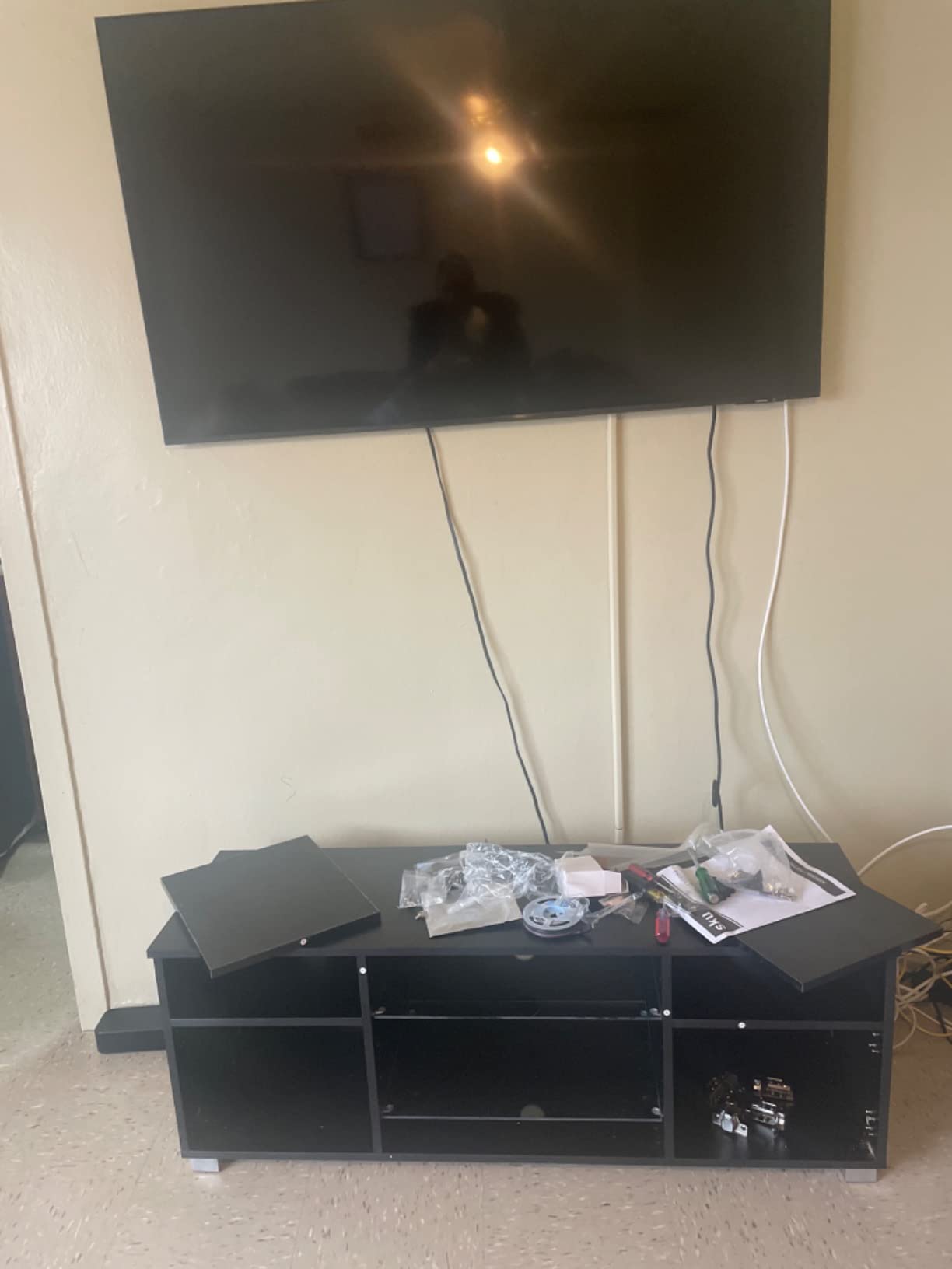 28/mo Finance St.Mandyu LED TV Stand for 50/55/60 inch TV, Modern