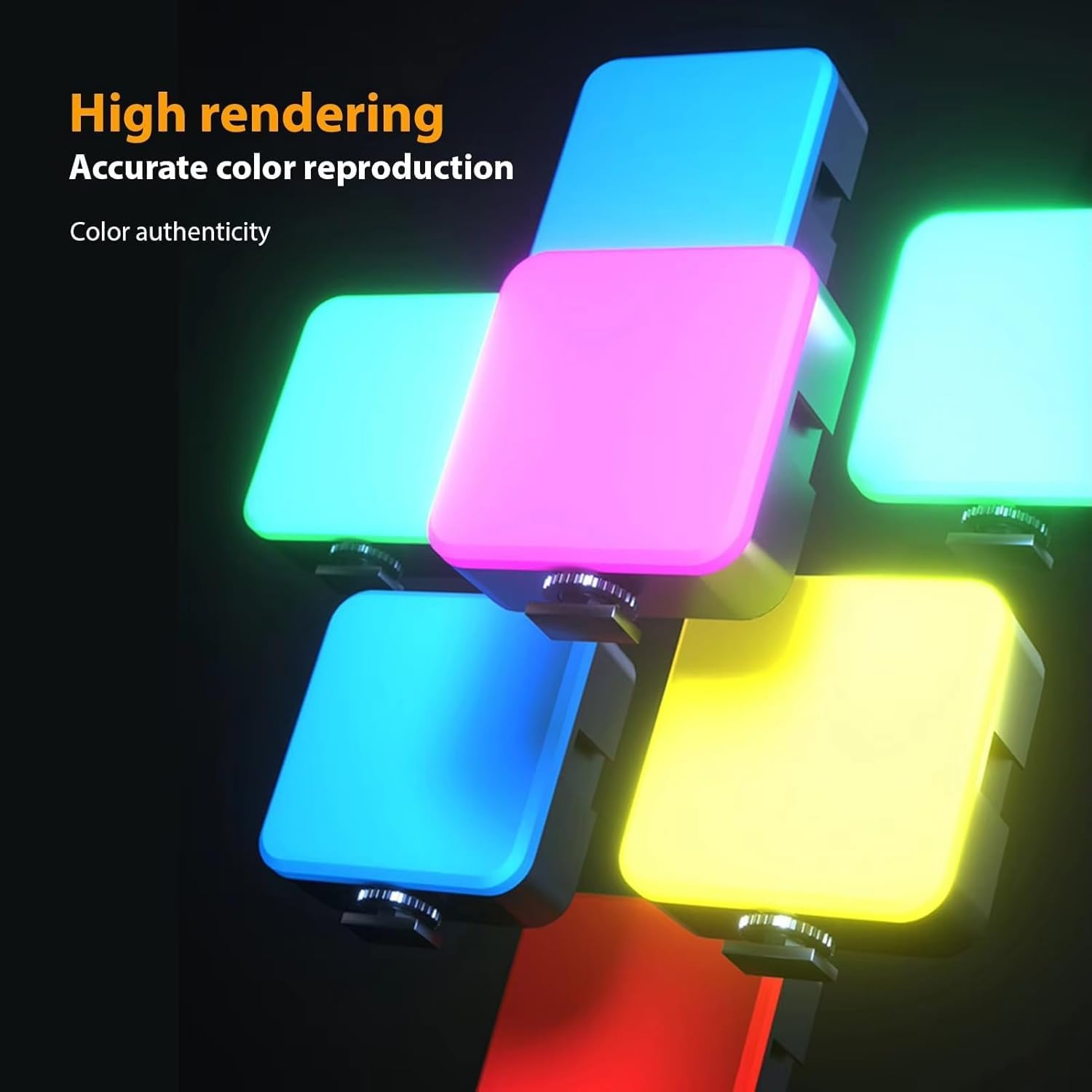 Pocket Camp Rechargeable LED Video Light – 40+ RGB Colors, Adjustable Brightness, Portable Camera Light for Photography, Video Shooting, YouTube, Makeup & Laptop Lighting — Amazon image 2