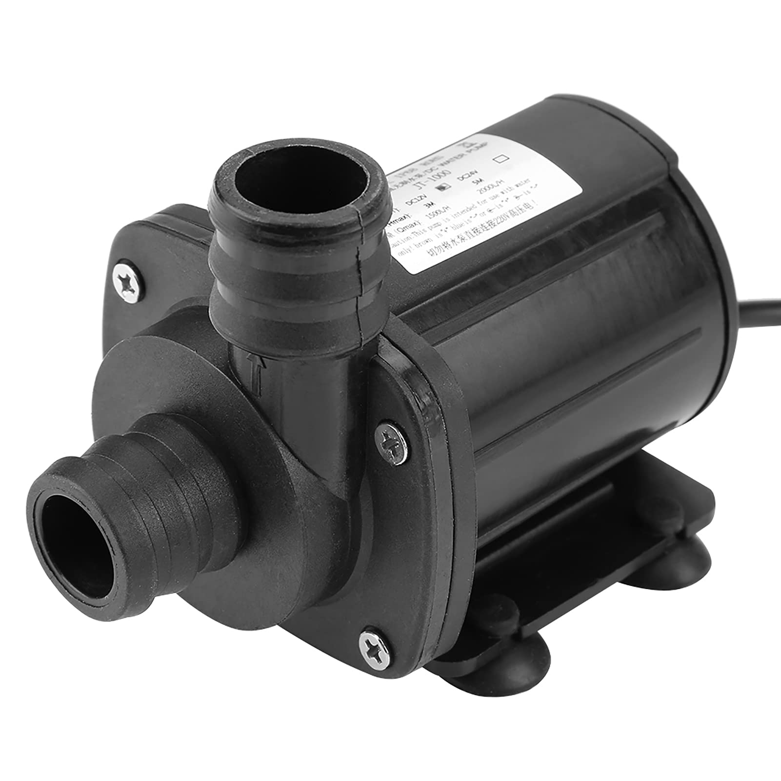 Garosa Bomba de Agua Sin Escobillas 12V DC 1500L/H, JT-1000A-12, Motor Silencioso 35DB, para Pecera Acuario Jardín Fuentes
