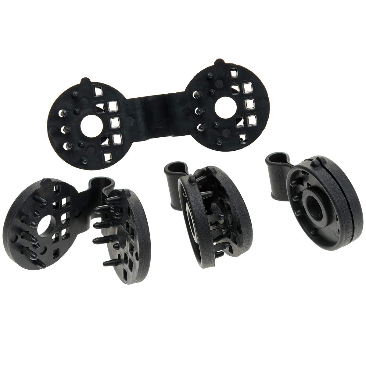HaGa® Clip especial con ojal – 100 unidades – para valla de sombreado – Tejido cortavientos – Versátil – Resistente al invierno – Aplicación fácil
