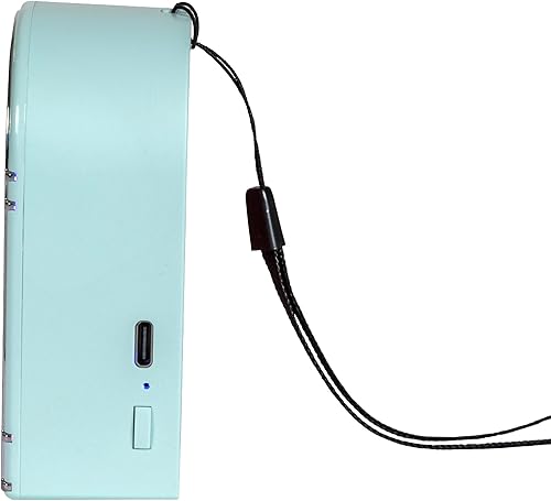 Miniatura 10 de Crosley CR3046A-AB Mini Jukebox Altavoz Bluetooth portátil con luces LED y micrófono, azul aguamarina