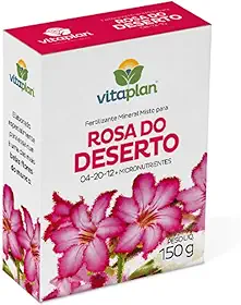 Fertilizante Adubo Mineral Rosa Deserto 150g Npk Flores Lindas e Bem Nutridas