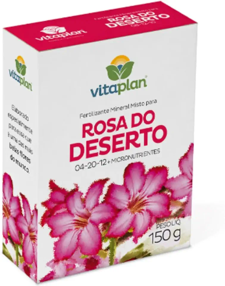 Fertilizante Adubo Mineral Rosa Deserto 150g Npk Flores Lindas e Bem Nutridas