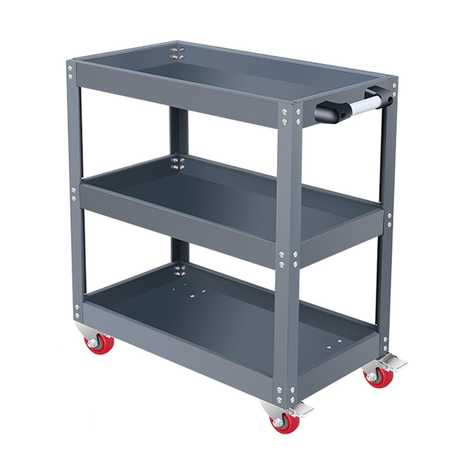 DonHeK Tool Cart,3 Tier Rolling Tool Cart with Lockable Wheels,Heavy Duty Steel Utility Cart 992lbs Load Capacity for Garage Warehouse and Repair Shop (Size : Style 1), 78456
