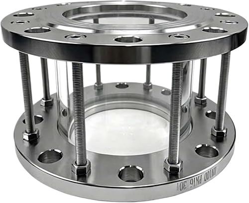 Carbon steel Flanged Straight Sight Glass, HGS07 Wafer Type Tubular Viewport, Inline Flow Observation Glass(Carbon steel type DN50)