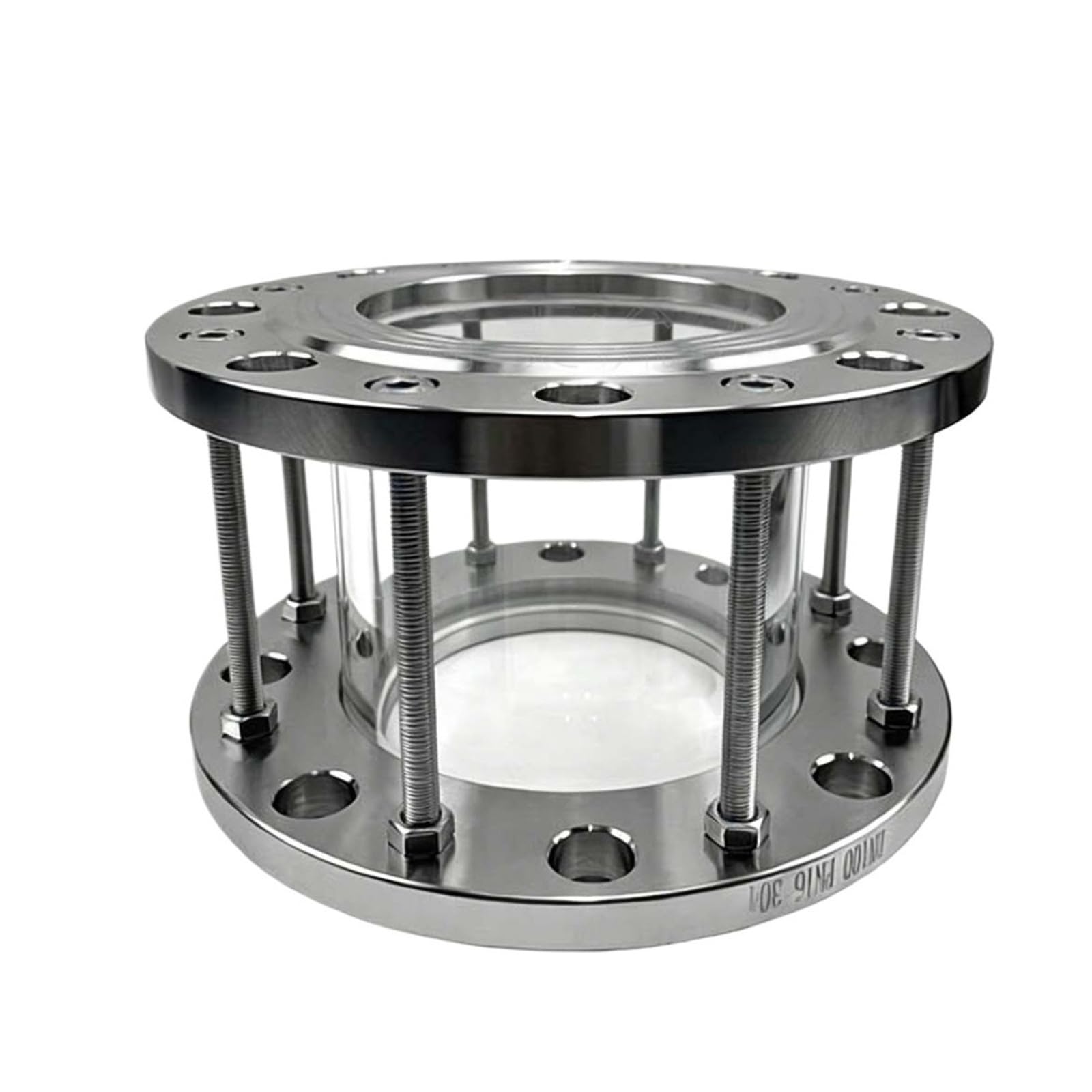 Carbon Steel Flanged Straight Sight Glass, HGS07 Wafer Type Tubular Viewport, Inline Flow Observation Glass(Carbon Steel Type DN40)