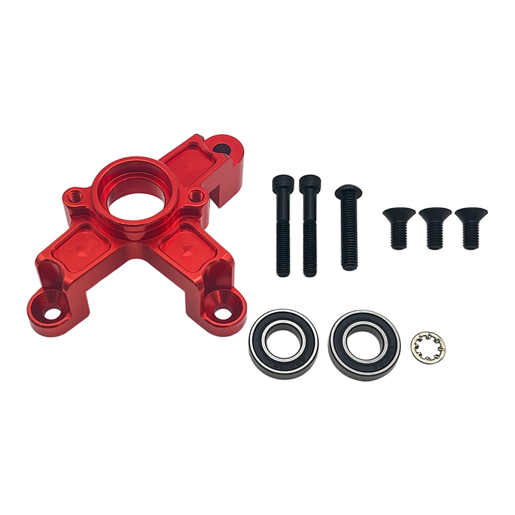 FLMLF CNC Metal Clutch Tripod Set Red for 1/5 Hpi RV Km Baja 5B 5T 5SC Parts
