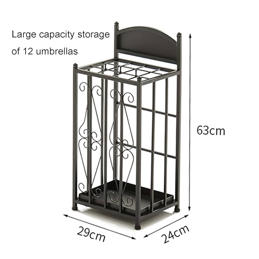 Portaombrelli Vintage In Metallo - Secchio Decorativo, Nero/bianco, Per Casa/ufficio