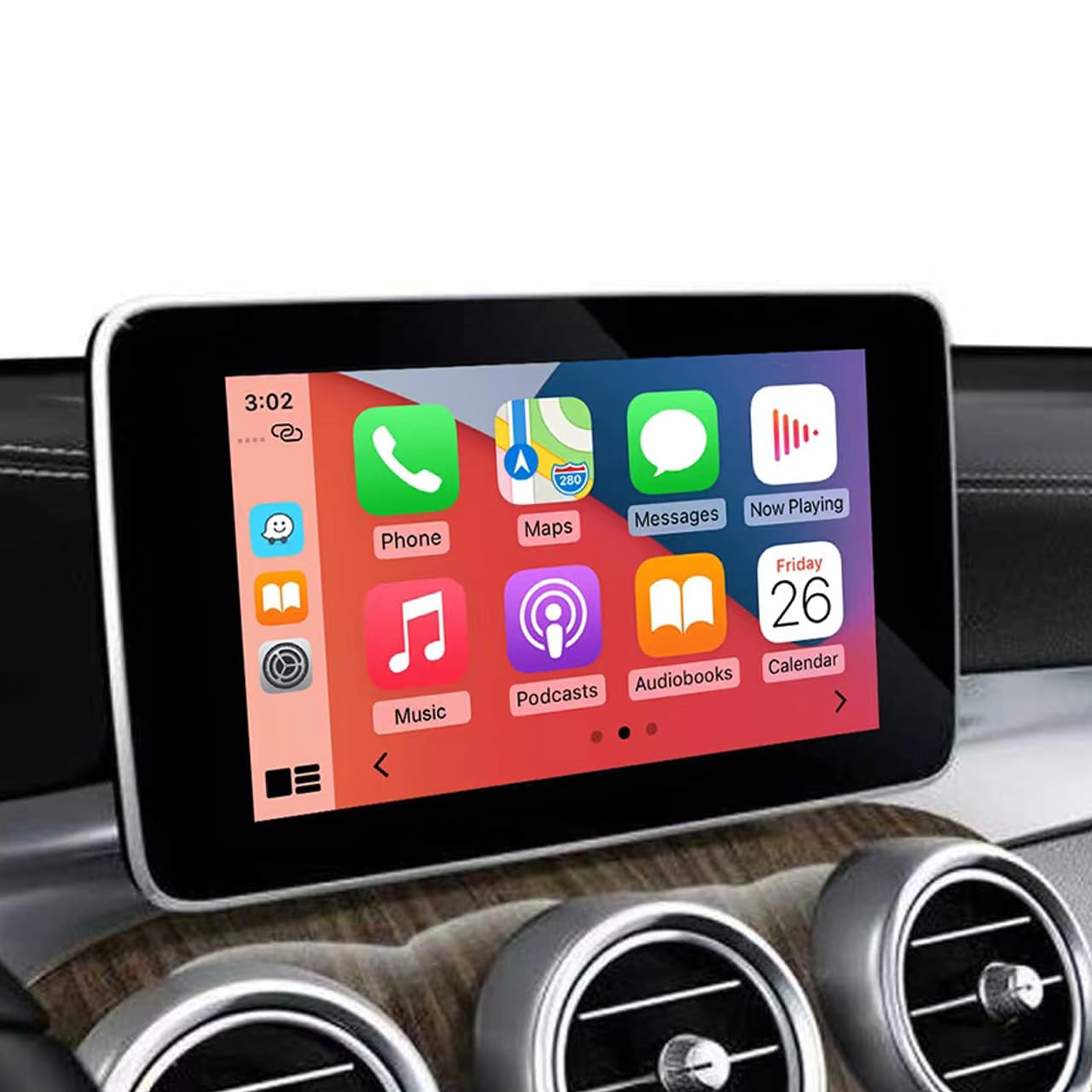 Road Top Wireless CarPlay Android Auto for Mercedes Benz C GLC V A B E CLA GLA Class 2016-2018 Year, Fit for Apple Carplay Retrofit Kit Decoder, Support Navigation, Mirrorlink, Reverse Camera